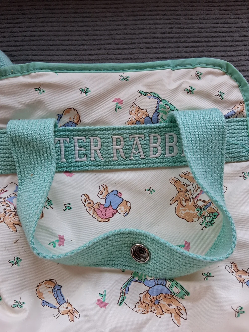 Peter Rabbit Cream & Mint Kids Tote Bag